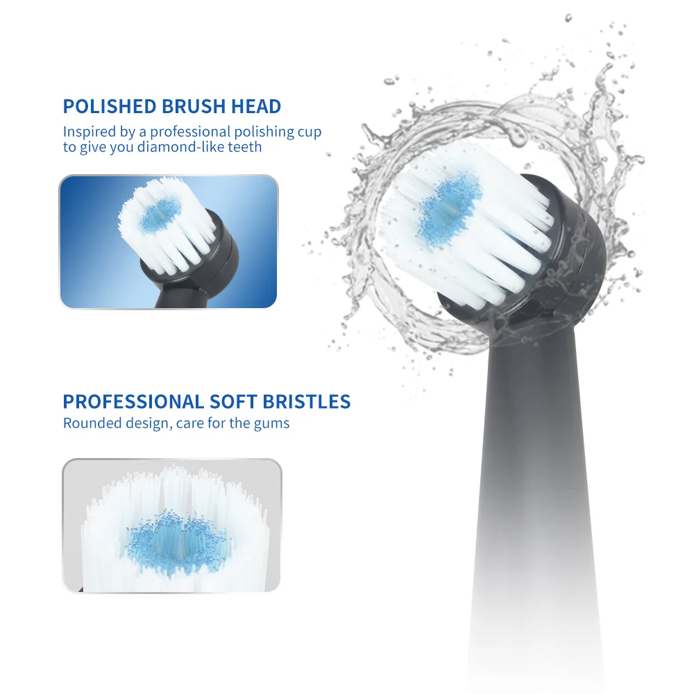 Here Mega Rotating Electric Toothbrush Adult Toothbrush Smart USB Rechargeable Cleaning Brush Heads Replaceable Whitening R02 Here Mega Rotating Electric Toothbrush Adult Toothbrush Smart USB Rechargeable Cleaning Brush Heads Replaceable Whitening R02