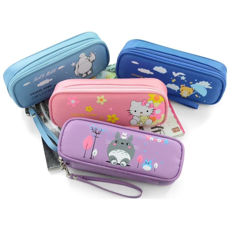 

Pink Cosmetic Bag Travel Case Portable Waterproof Wash Makeup Bag Kids Pencil Case Student Pen Pouch Organizer Holder