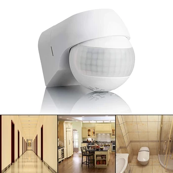 

Motion Detector Outdoor Mounting Infrared PIR Sensor 30m Max Range Swiveling Time-Delay Integrated Circuit Home Office Hotel