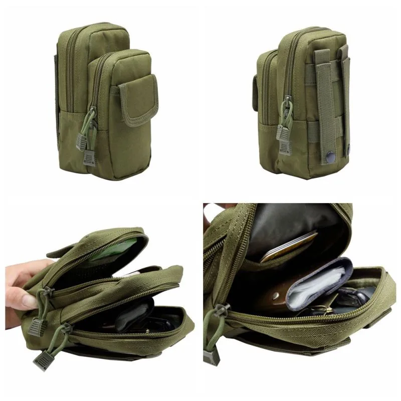 Bolsas do Telefone ao ar Livre Tático Militar Nylon Molle Utilidade Diversos Equipamentos Bolsa Fanny Cintura Móvel 600d Edc 3 Esporte e Lazer