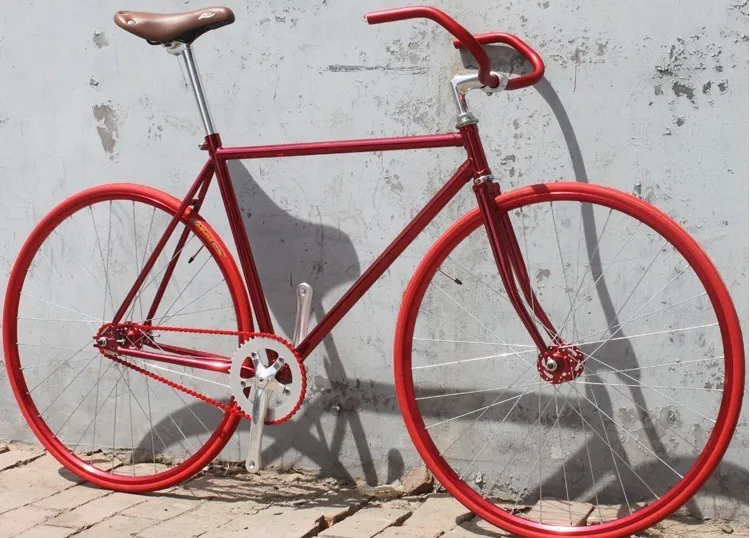 Discount 52cm fixed gear bike frame   track bike frame road bicycle frame plated steel frame 20