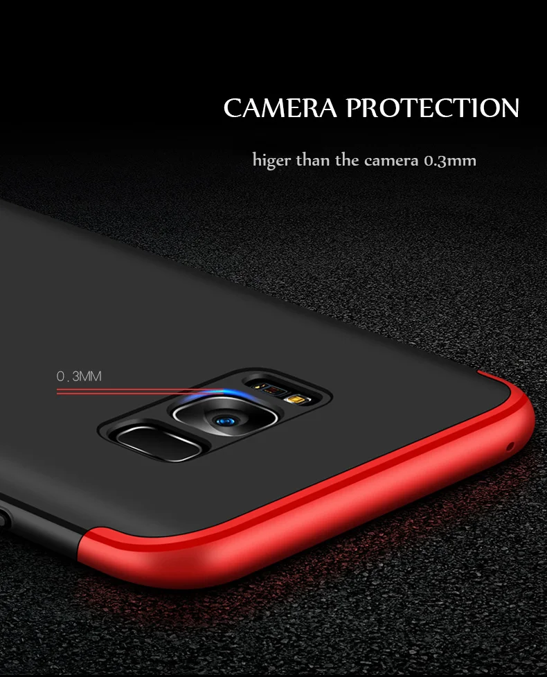 Чехол gkk для samsung Galaxy S8 S9 S6 S7 Edge, чехол, прочная броня, 360, все включено, Матовый Жесткий ПК для Galaxy S8 S9 Plus, чехол