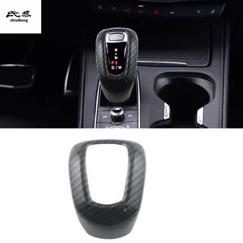 

1PC Car Sticker ABS Carbon Finber Grain Gear Lever Decoration Cover For 2018 Cadillac XT4 Car Accessories