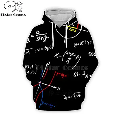 PLstar Космос забавные физика формула Математика 3d толстовки/кофты/с длинным рукавом печати бренд тройник зима унисекс Streetwear-1 - Цвет: hoodies