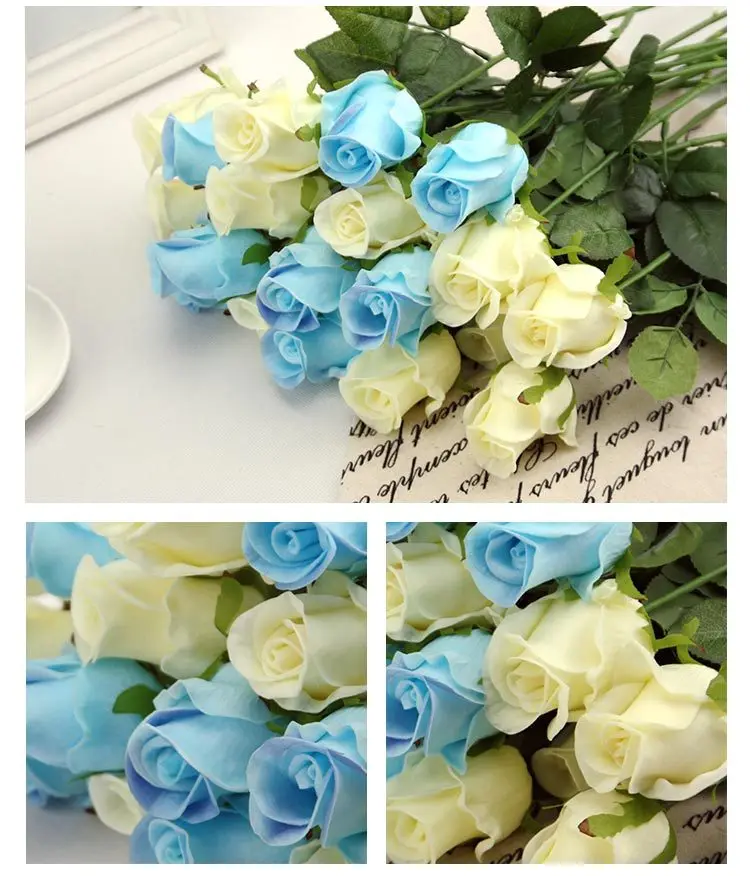 Букет невесты, настоящая на ощупь искусственная Роза для свадебного украшения, сделай сам, домашнее украшение, искусственные цветы, дешевые искусственные цветы