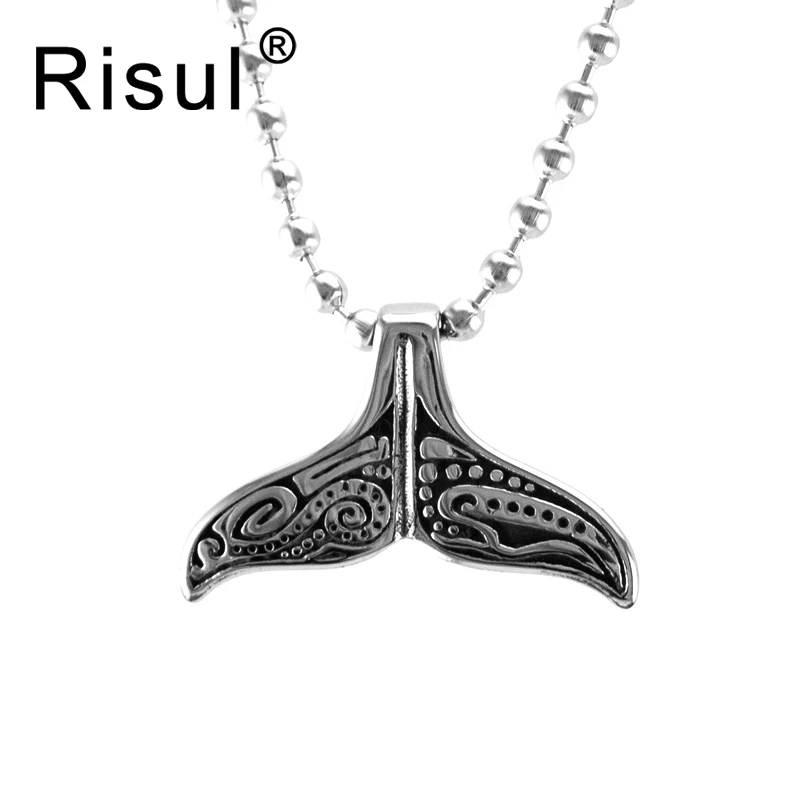 Risul Stainless Steel Women Fashion Whale Tail Necklace Hiphop Style Ball Chain Necklace Good Quality Girlfriend Gift Pendant Necklaces Aliexpress