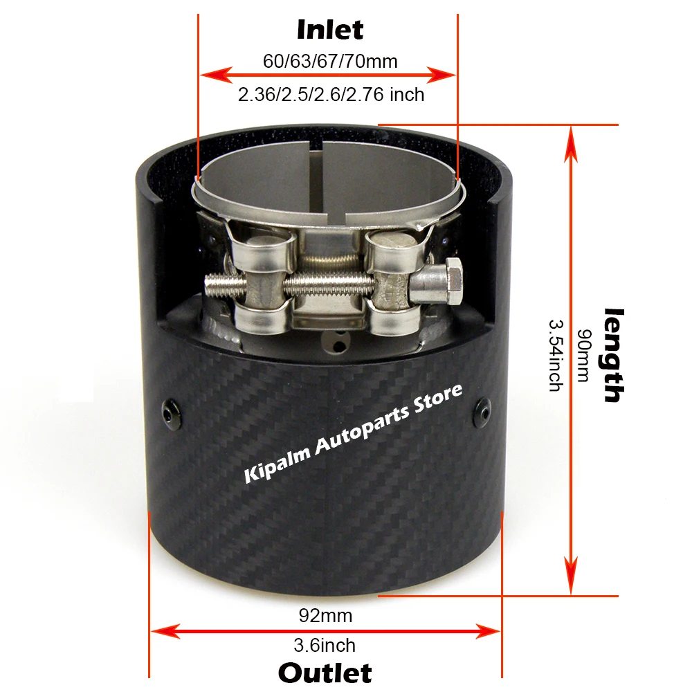 2 шт. выхлопная труба из настоящего углеродного волокна глушитель наконечник для BMW M производительность 235i 240i 335i Akrapovic выхлопной наконечник автомобильные аксессуары