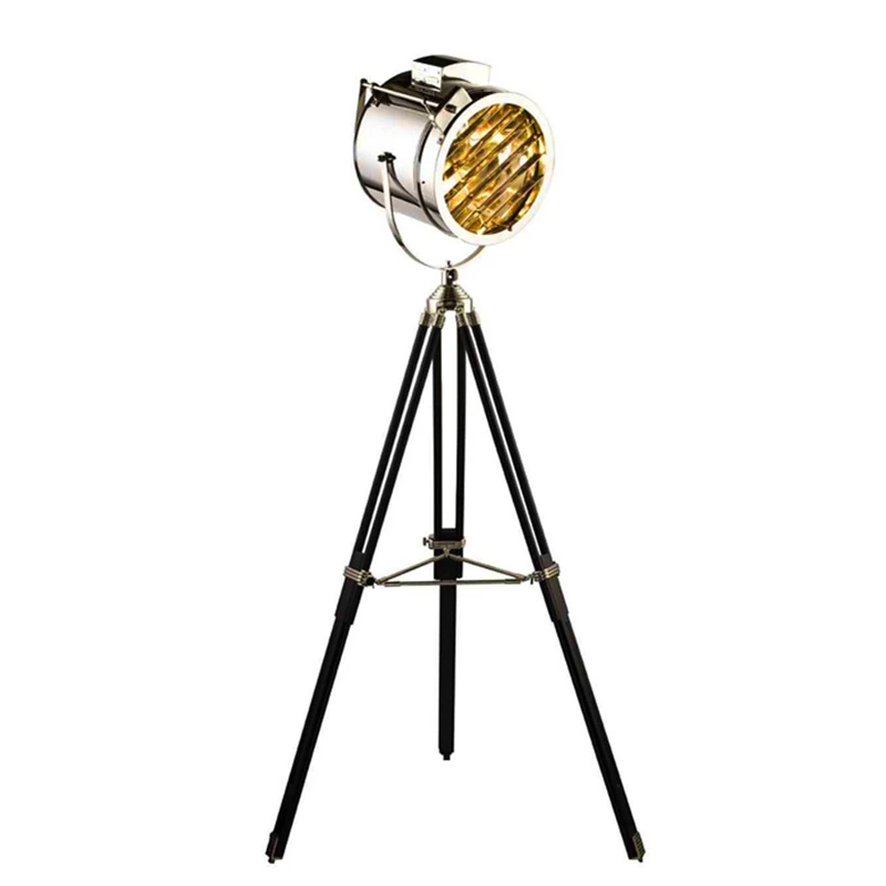 Aliexpress Morden Studio Searchlight Floor Lamp Silver Aliexpress Morden Studio Searchlight Floor Lamp Silver Golden Chrome Color Metal Wooden Tripod Additional Net Standing Home Deco From