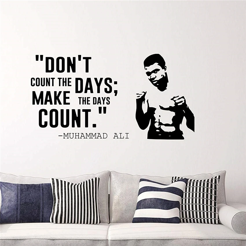 Muhammad Ali Wall Sticker Boxing Boxing Sports Vinyl Applique Home Interior Mural Nursery Kids Room Wall Sticker MY255