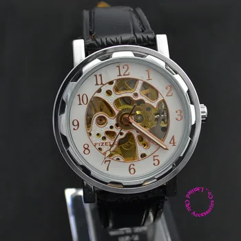 

wholesale buyer price good quality luxury Skeleton auto automatic self wind Mens Mechanical business wristwatch Watch