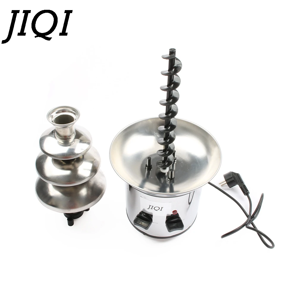 4 Tiers Chocolate Fountains Wedding Party 4th Floor Cheese Melting Fondue Heating Waterfall Hotpot Machine Heater Pot Melter EU