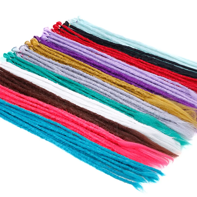 24 inch 1-10Pcs/Lot Dreadlocks Braids Synthetic Hair Braiding Hair Extensions Twist Braids Darling Soft Dread