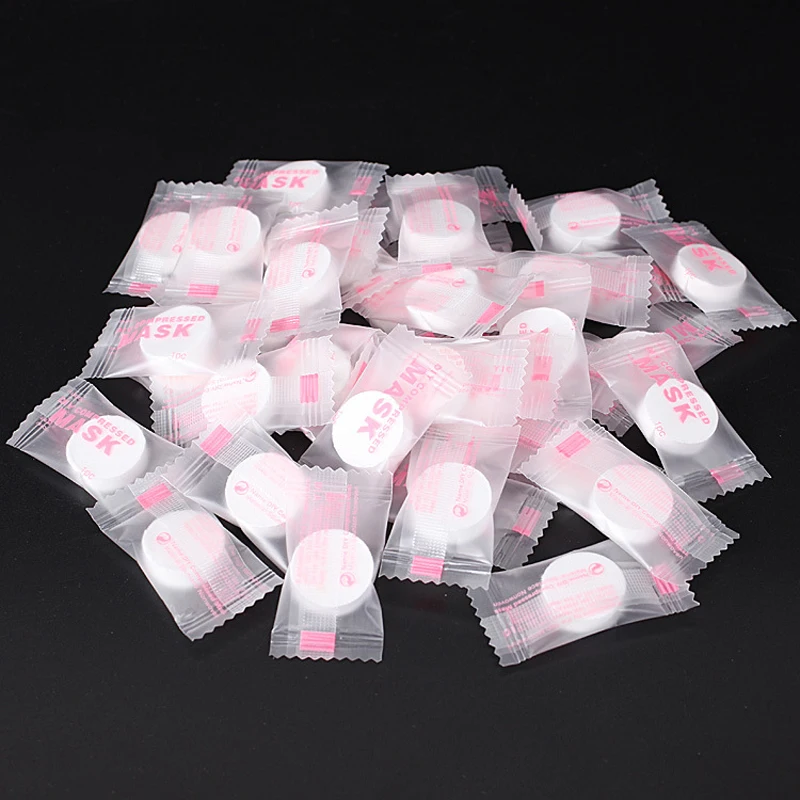 

10pcs/pask Compressed Face Mask Paper Disposable Facial Masks Papers For Women Makeup Skin Care Wrapped Masks Random color