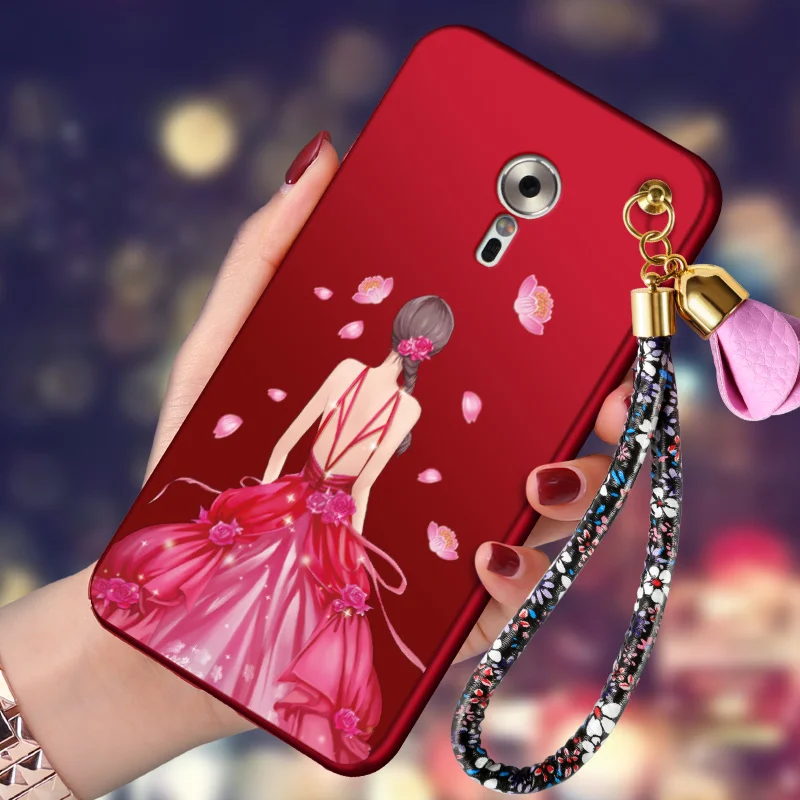 For Lenovo ZUK Z2Pro case Cartoon 3D Flower Girl Full Coverage Protector silicon Fitted Case with hand rope for lenovo zuk z2 |