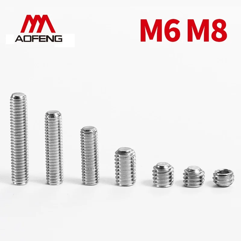 Винты с шестигранной головкой M6 M8 304 винты из нержавеющей стали M6x4 5 6 30 40 x 8 20