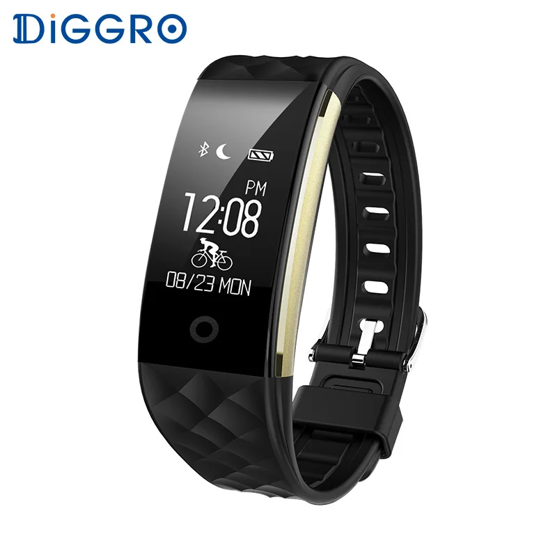 Diggro S2 Smart Bracelet Band Bluetooth 4.0 Fitness Tracker Heart Rate Monitor Smart Bracelet Wristband For IOS Android