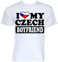 Возьмите мужские Смешные Прохладный Новинка Чешский бойфренда Чешская Республика флаг шутка футболки подарки печати