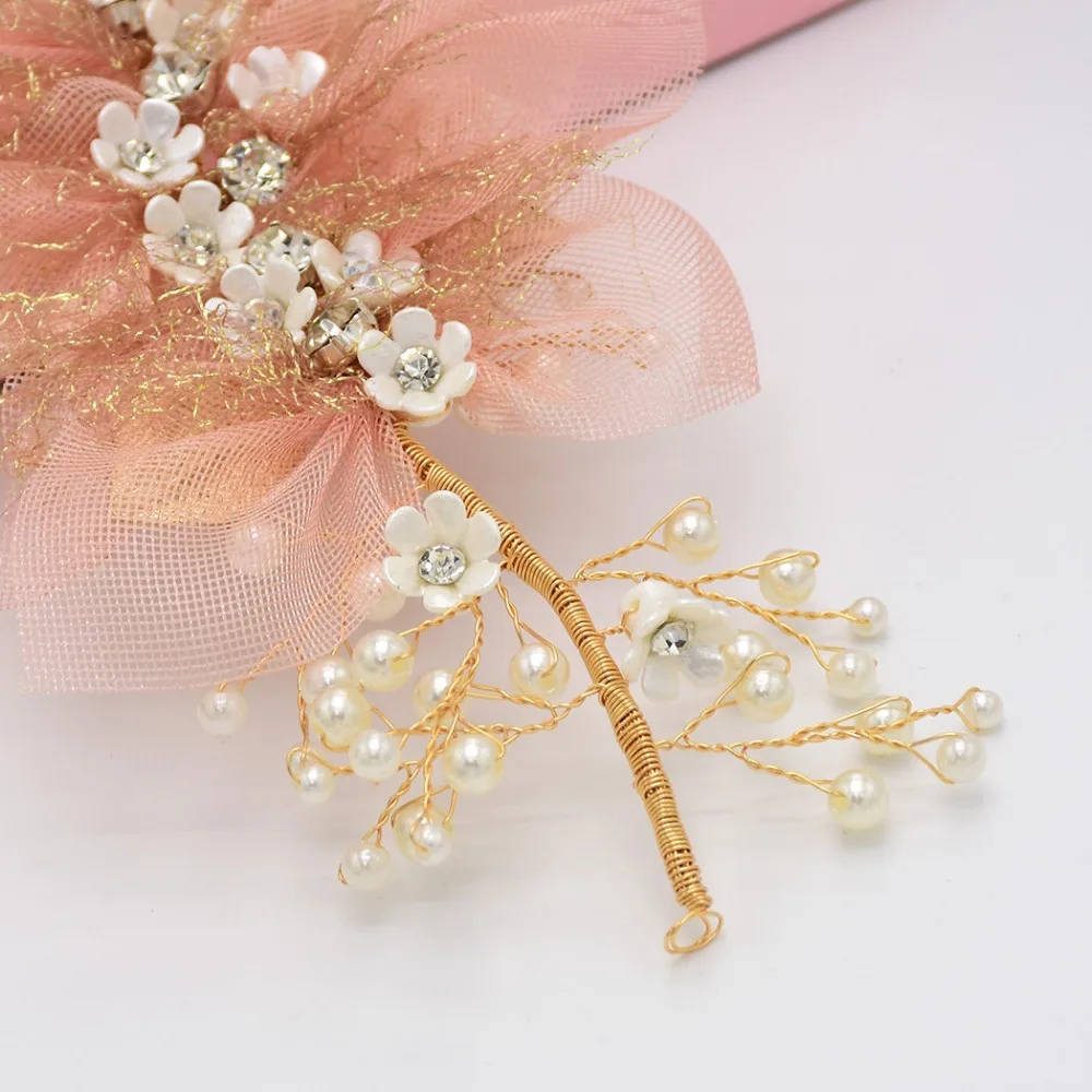 Inlove дизайн дамы романтический, модный жемчуг Кристалл Медь Hairband эмаль цветы оголовье женские свадебные подвески ювелирные изделия