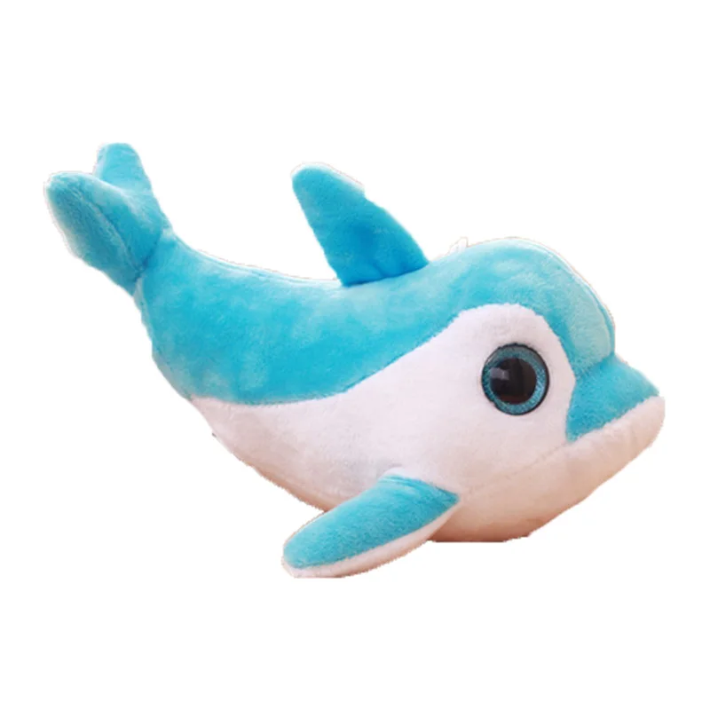 

20cm multi-color stuffed sea animal dolphin plush toys with dreamy big eyes