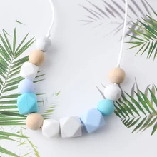 1pc artesanal dentição colar silicone bebê mordedor diy colar para o bebê infantil/amamentação mastigar brinquedos de enfermagem jóias