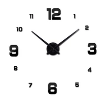 Oferta especial, reloj de pared con espejo acrílico, reloj europeo de cuarzo, relojes de naturaleza muerta, relojes para salón, decoración del hogar, pegatinas diy