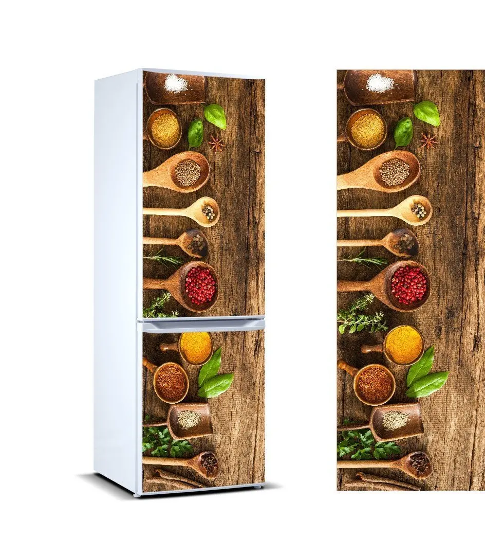 

3D Fridge Sticker Delicious Spice Refrigerator Dishwasher Door Cover Kitchen Home Decoration Accessories Modern 3d Wall Stickers