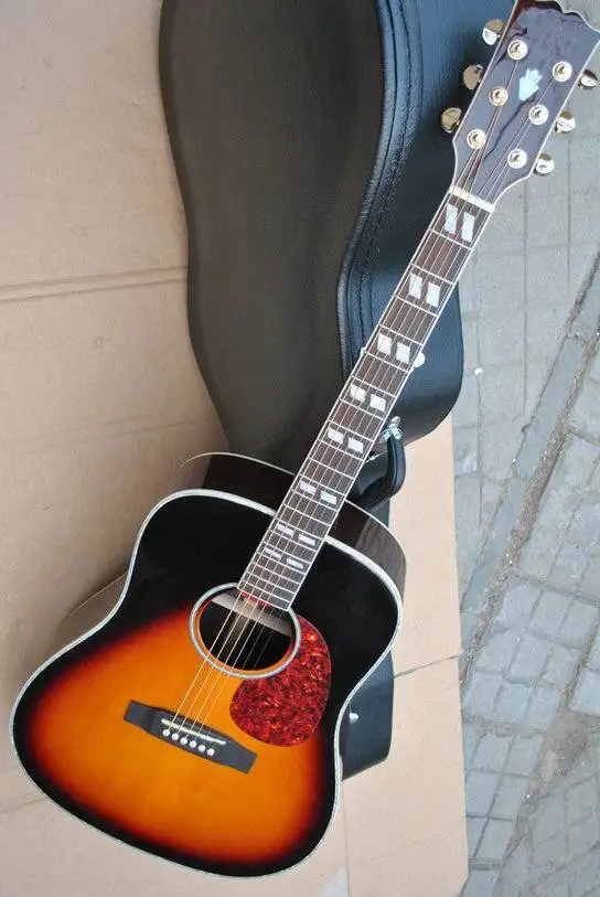 

Free hardcase Best Musical Instruments 41# J45 model Acoustic electric Guitar Sunburst 150710