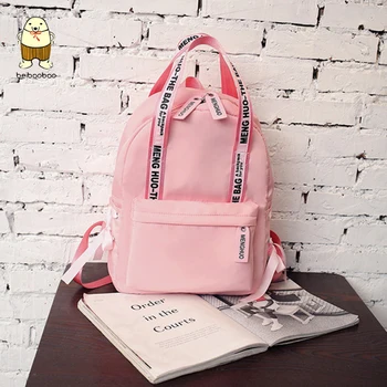 

Beibaobao 2019 Fashion Backpack Women Preppy School Bags For Teenagers Backpack Female Nylon Travel Bags Girls Bowknot Backpack