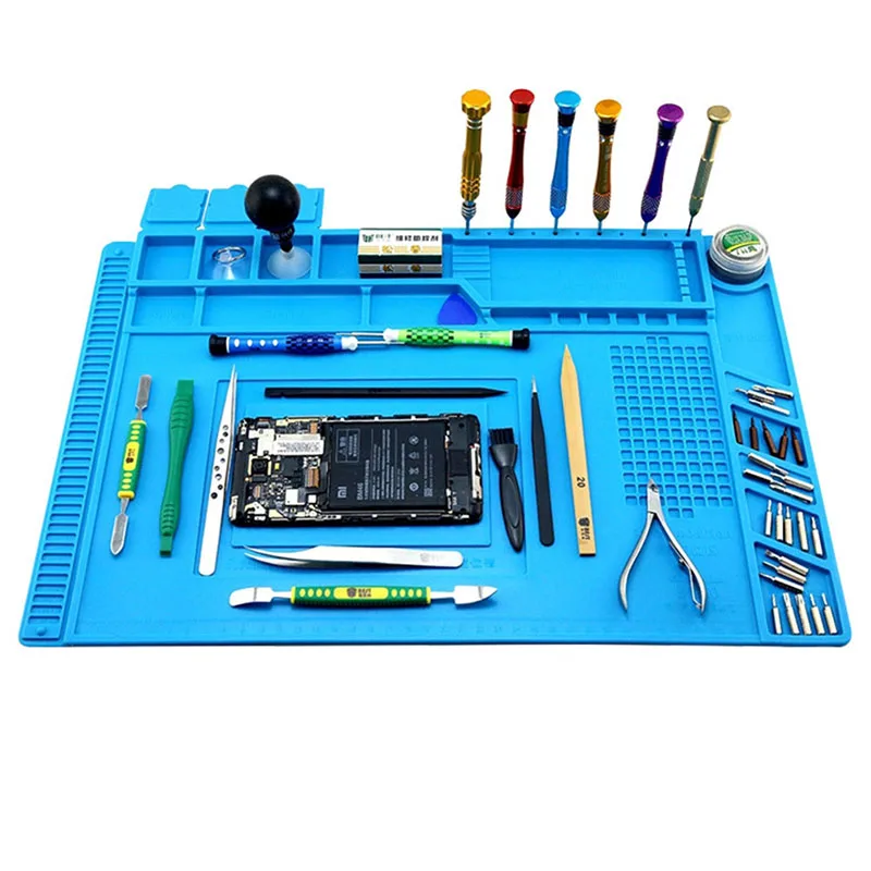 

Magnetic Silicone Heat Insulation Soldering Mat Electronics Computer Repair Mat LB88