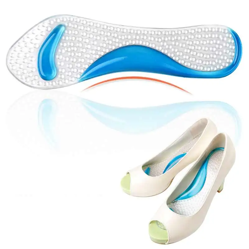 1Pair Soft Silicone Orthopedic Gel Insoles Of Flatfoot Inserts Massage