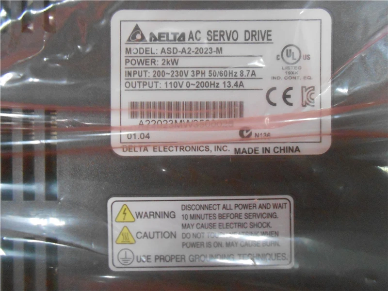 ASD-A2-2023-M Delta AC Servo Drive 3ph 220V 2KW 13.4A CANopen E-CAM with Full-Closed Control New ASD-A2-2023-M Delta AC Servo Drive 3ph 220V 2KW 13.4A CANopen E-CAM with Full-Closed Control New