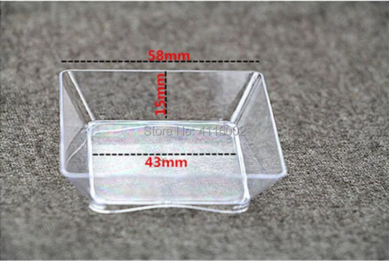 500 шт одноразовое пластиковое квадратное блюдо прозрачный десертный торт из конфет тарелка 58 мм Мини дегустационные блюда фестиваль свадебные принадлежности