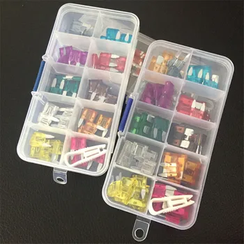 

1set Car Fuse Blade Type 5A 7.5A 10A 15A 20A 25 30A 35A 40A Amp with Box Clip Assortment Auto Set For Auto Car Truck