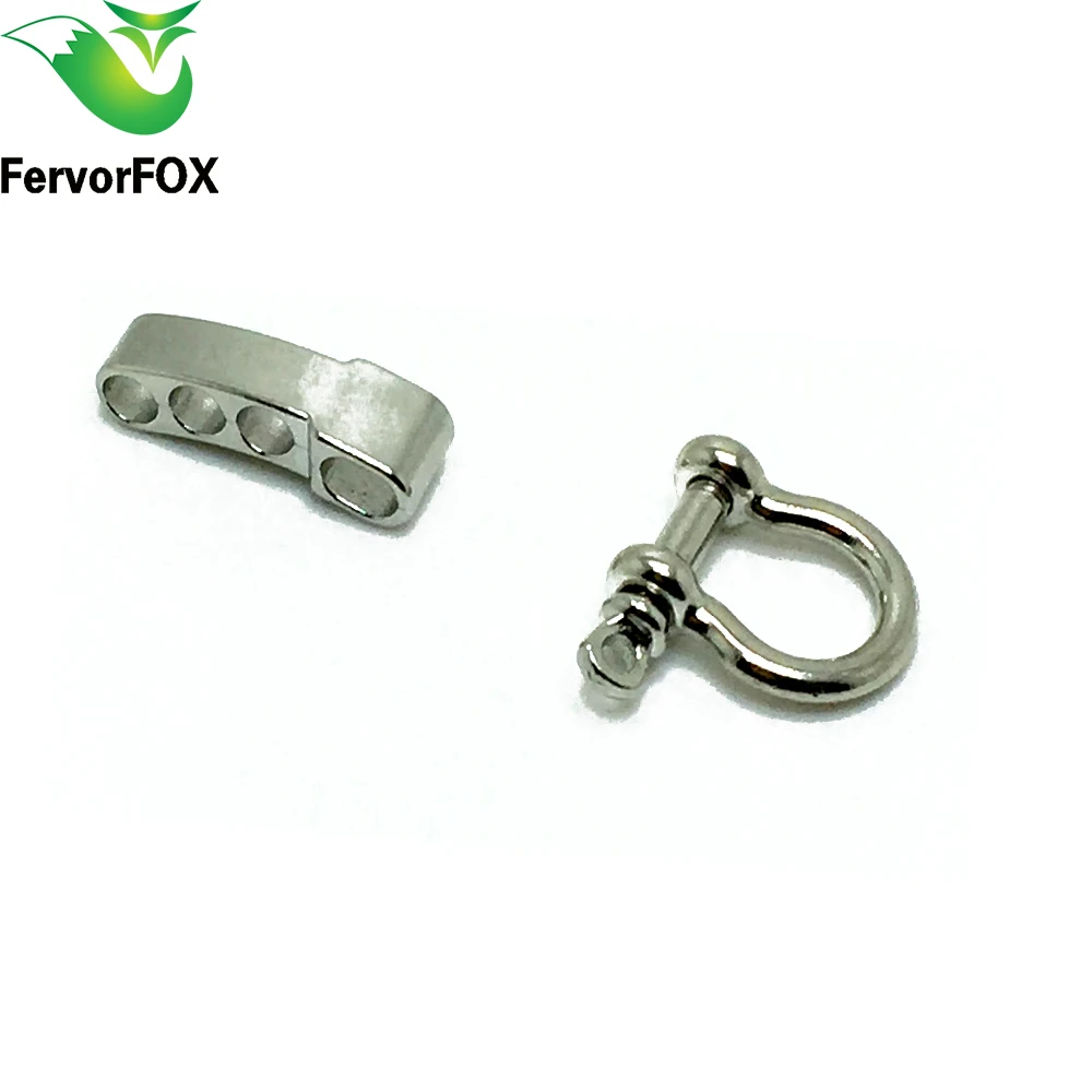 10 قطعة/الوحدة عالية الجودة o الشكل قابل للتعديل المقاوم للصدأ مرساة القيد التخييم بقاء سوار paracord أبازيم