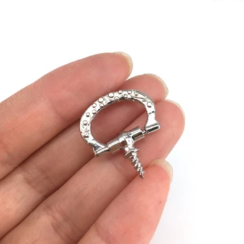 

50 Pieces Silver color MIni Furniture Handle Cabinet Knob Jewelry Box Handle Knob Drawer Pull / 24x27mm