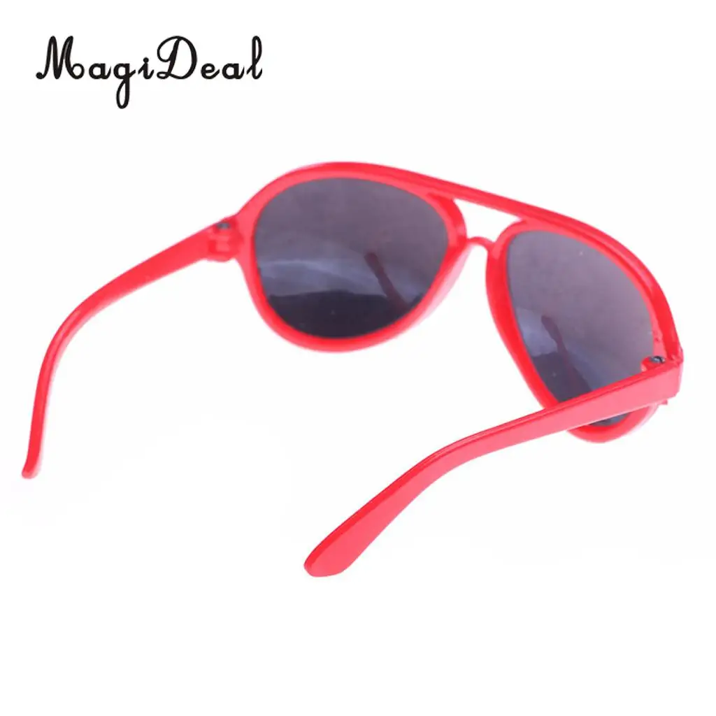 MagiDeal Fashion 1Pair Oval Frame Plastic Summer Glasses Sunglasses for 18 Inch   Dolls Dollhouse Acce Gift 5Colors