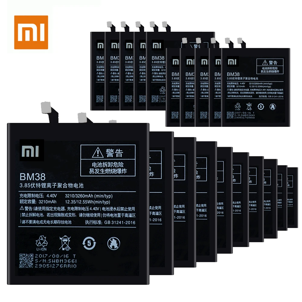 20 шт. аккумулятор BM38 для Xiaomi Mi 4S M4s, Сменный аккумулятор для телефона, аккумулятор с реальной емкостью, Аккумулятор Akku, 3260 мА/ч