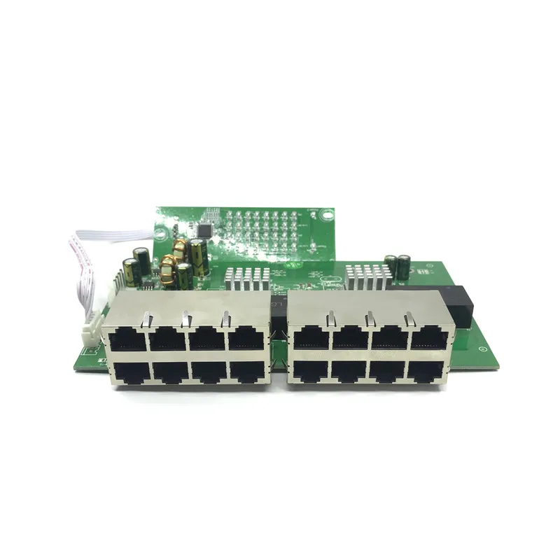 OEM новая модель 16 коммутатор модуль для рабочего стола, RJ45 коммутатора Ethernet 10/100/1000 Мбит порт Lan переключатель концентратора 16 Порты и разъёмы как материнская плата - Цвет: No power plug