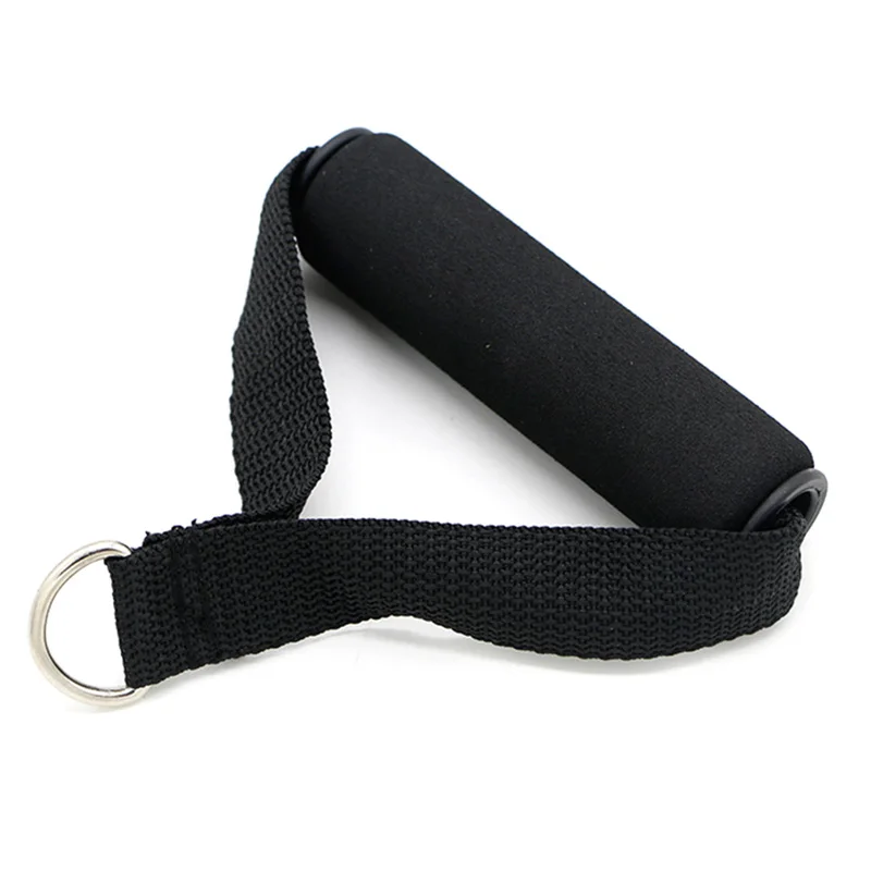 

Tricep Rope Attachment Bar Hand String Foam Handle Fitness Resistance Bands Accessories D-ring Spring Pull Rope Cable Bar