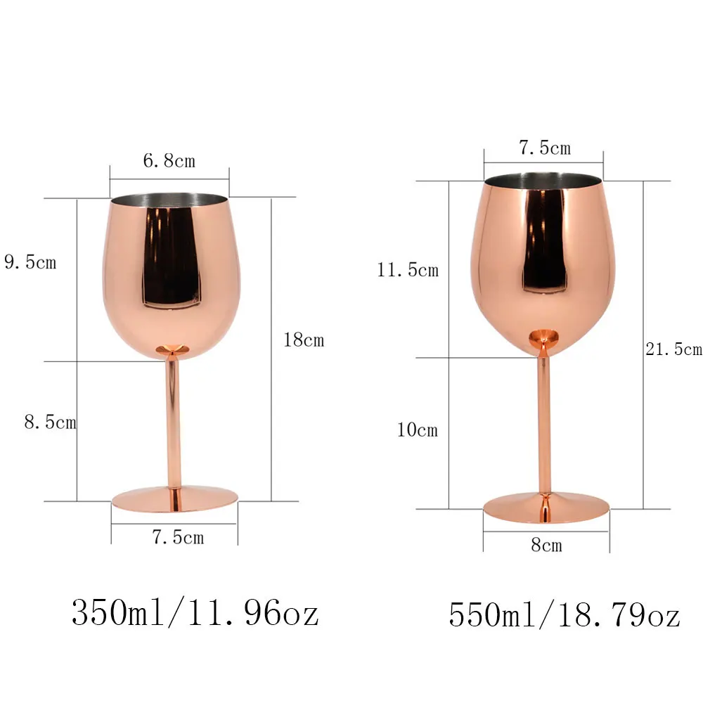 350 мл/550 мл, Розовый Золотой Нержавеющая сталь вина Стекло Питьевая чашка бокал шампанского кухня с посудой для бара инструменты вечерние поставки