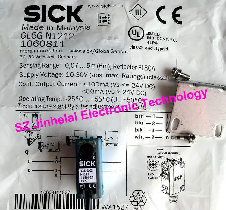 Подлинности GL6G-N1212(GL6G-N1211+ стент) SICK фотоэлектрический переключатель