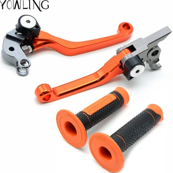 

CNC Pivot brake clutch lever brake lever throttle grip rings cable handlebar grip For 525EXC-R 525 EXC-R 2008 2009 2010 2011