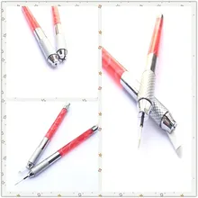 2 Pccs Перманентный Макияж игла для татуажа бровей кристальная Татуировка ручка для нанеения татуировки