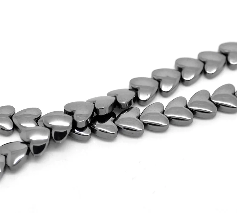 

Doreen Box hot- Gunmetal Love Heart Created Hematite Loose Beads 9x8mm(3/8"x3/8"), Approx 55Pcs (B18928)