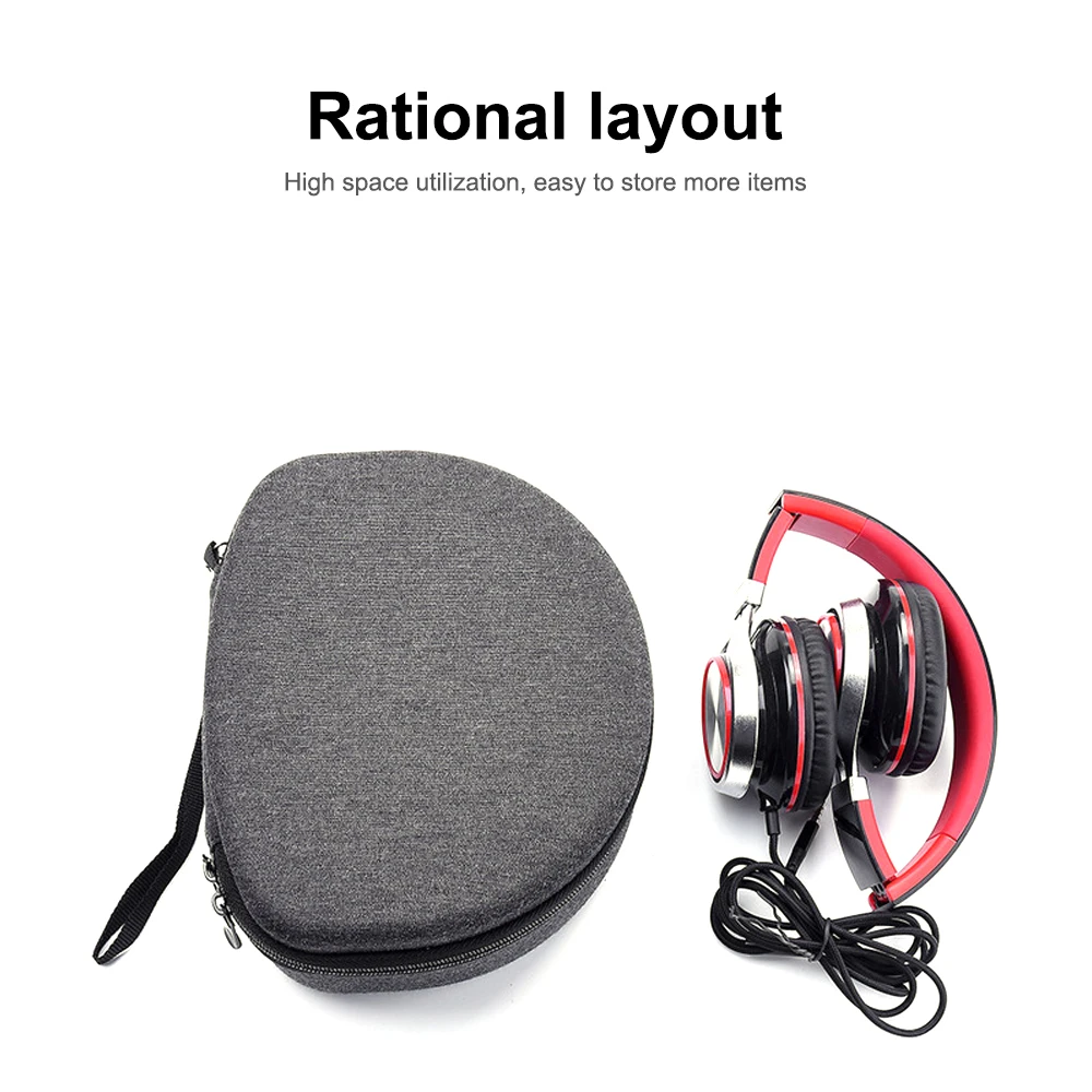

Hard Headset Protector Waterproof Headphone Case Carrying Case Storage Travel Bag for Foldable Headphones