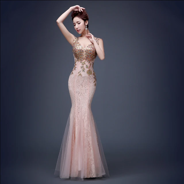 Mermaid Sister Dress Neckline Fish Tail Long Design Bridal Mermaid Sister Dress Neckline Fish Tail Long Design Bridal Spring Y Dinner Marriage Slim