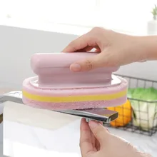 Кухонная Чистка ванной плитка кисть с ручкой кухонная губка горшок домашняя щетка для чистки инструмент