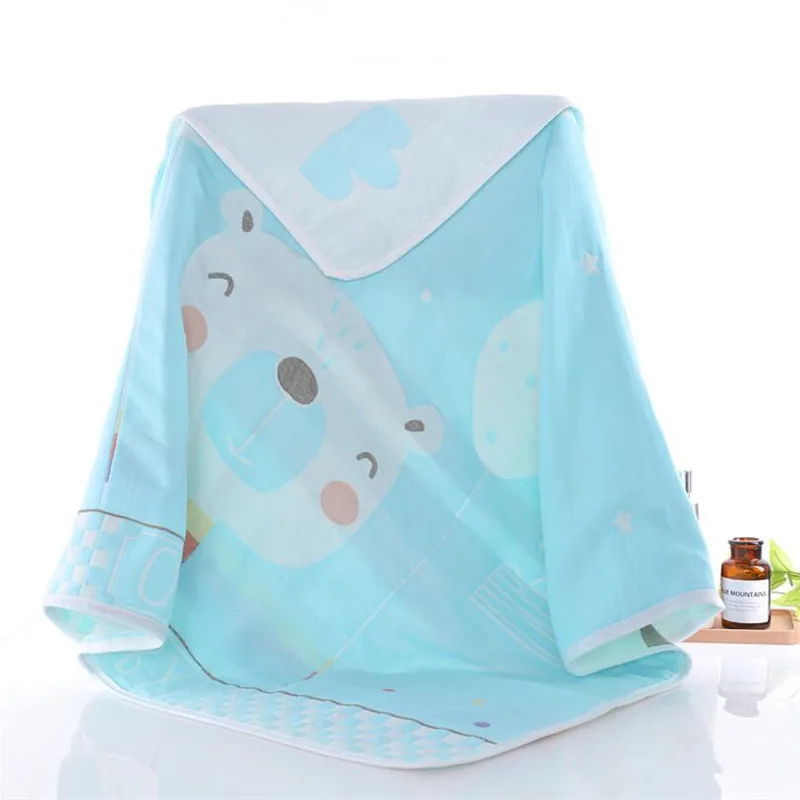 Новое поступление Детское банное полотенце 110*110 см 6 слоев спальное одеяло для малышей мягкое тонкое одеяло покрывало на кровать