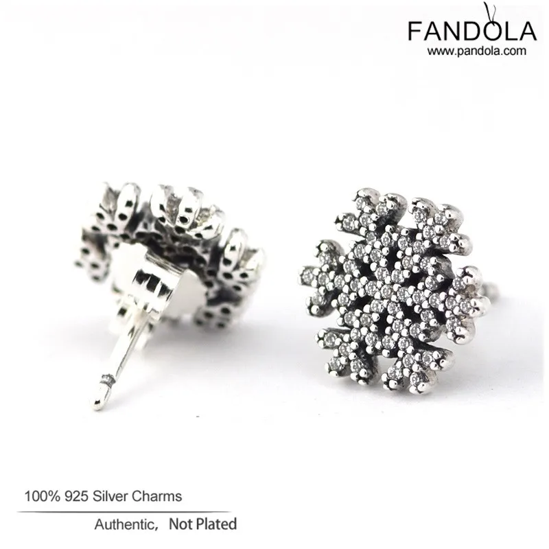 

Snowflake Earrings for Women 925 Sterling Silver Cubic Zirconia Stud Earring Wedding Jewelry Trendy Silver 925 Earrings brincos