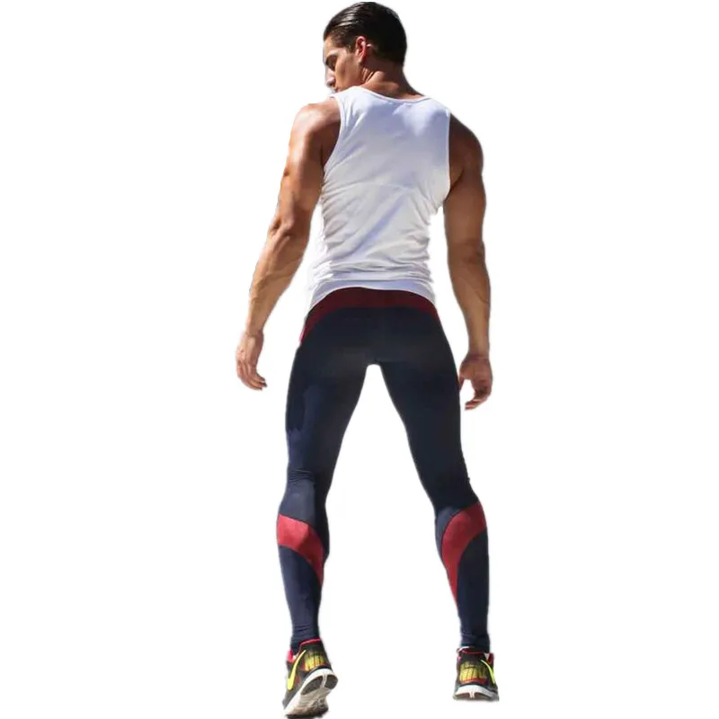 Мужские Компрессионные спортивные штаны для бега, специально разработанные мужские шаровары из полиэстера, спортивные штаны